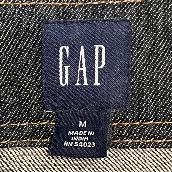 Vintage Y2K Gap Full Zip Denim Jean Jacket Ribbed Collar Women's Medium - Picture 4 of 9